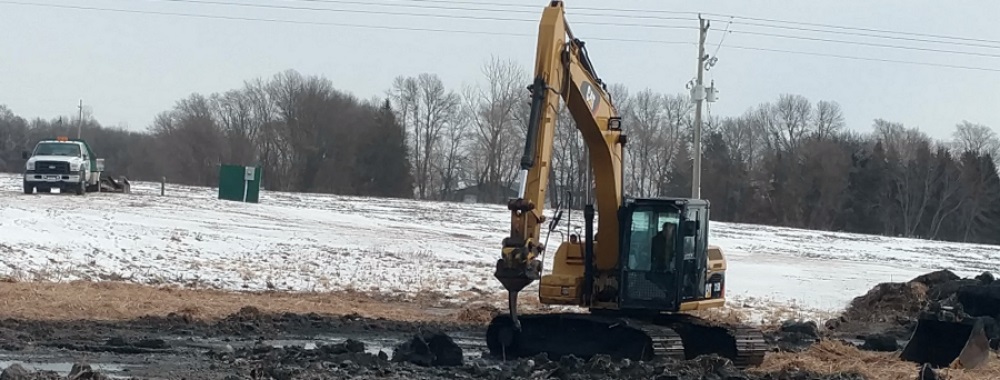 Excavator at work